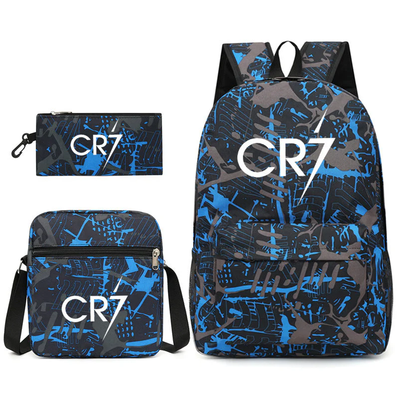 Mochila + Estojo + Lancheira Cristiano Ronaldo
